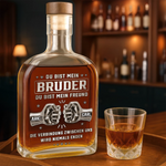 Personalisierte Whiskyflasche – Geschenke für Bruder– Was uns verbindet, endet nie