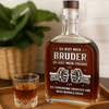 Personalisierte Whiskyflasche – Geschenke für Bruder– Was uns verbindet, endet nie