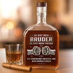 Personalisierte Whiskyflasche – Geschenke für Bruder– Was uns verbindet, endet nie