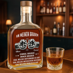 Personalisierte Whiskyflasche – Geschenke für Brüder – Brüder nichts trennt uns