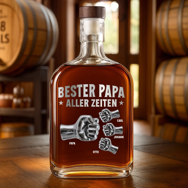 Personalisierte Whiskyflasche - Vatertagsgeschenk
Für Papa, Opa - Bester Opa, Papa Aller Zeiten