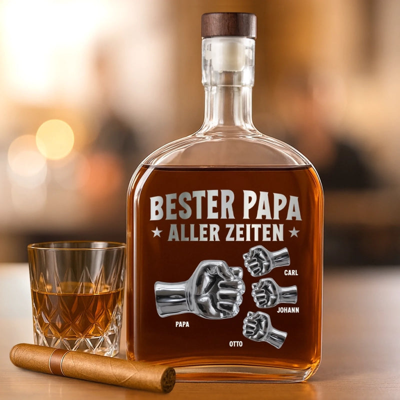 Personalisierte Whiskyflasche - Vatertagsgeschenk
Für Papa, Opa - Bester Opa, Papa Aller Zeiten