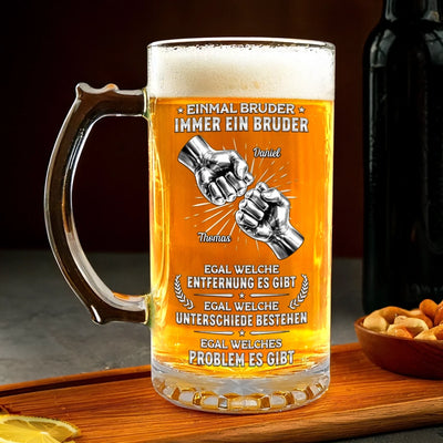 Personalisierter Bierkrug – Geschenke für Bruder – Bruder ist kein Zufall
