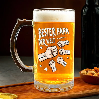 Personalisierter Bierkrug – Vatertagsgeschenk für Papa, Opa – Der Größte Mann Aller Zeiten