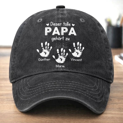 Personalisierte klassische Baseballkappe – Vatertagsgeschenk für Papa, Opa – Dieser Papa gehört mir