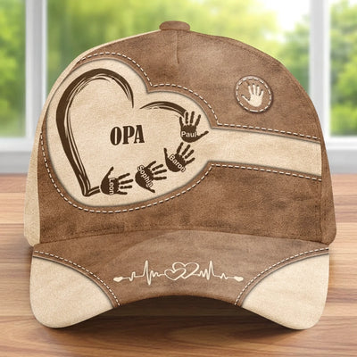 Personalisierte klassische Kappe mit Allover-print – Vatertagsgeschenk für Opa, Papa – Einfach der beste Papa