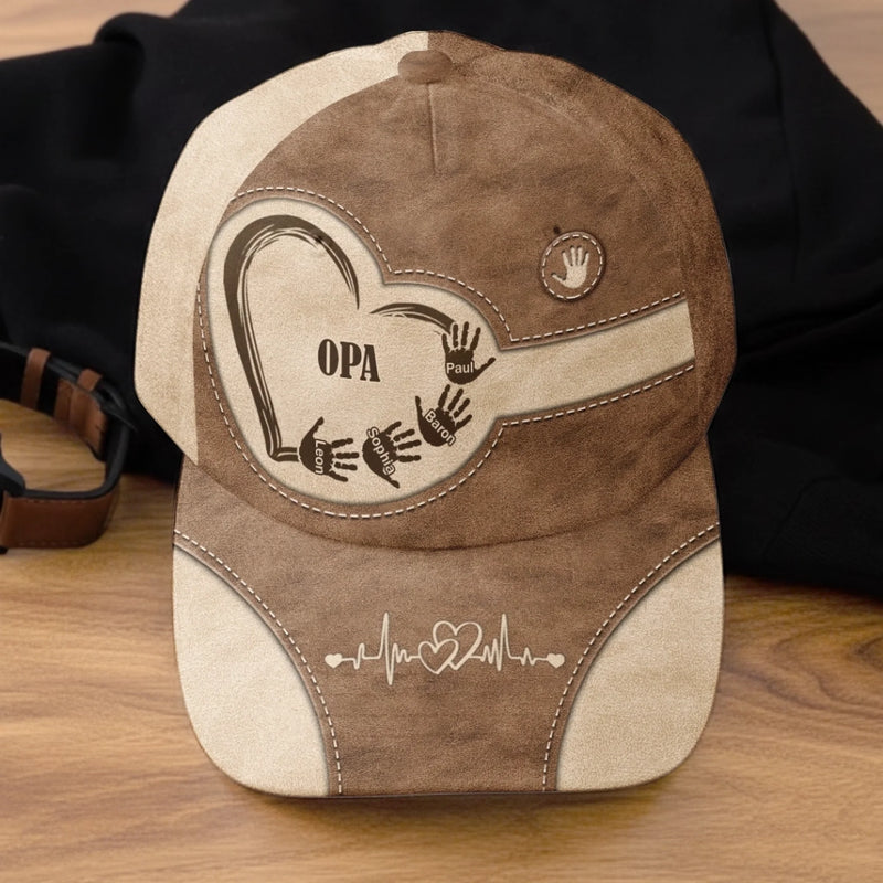 Personalisierte klassische Kappe mit Allover-print – Vatertagsgeschenk für Opa, Papa – Einfach der beste Papa