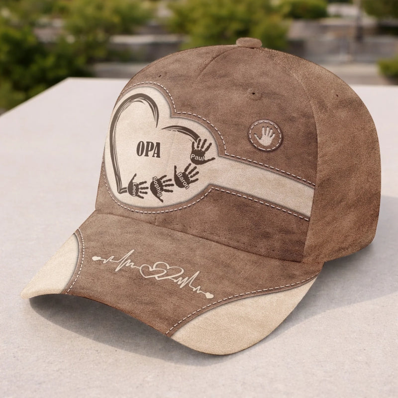 Personalisierte klassische Kappe mit Allover-print – Vatertagsgeschenk für Opa, Papa – Einfach der beste Papa