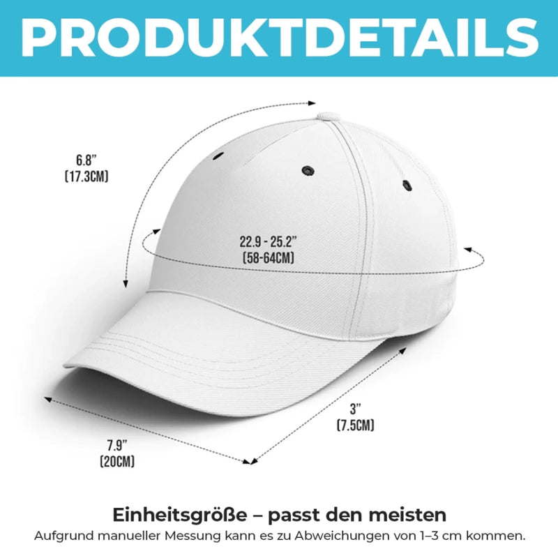 Personalisierte klassische Kappe mit Allover-print – Vatertagsgeschenk für Opa, Papa – Einfach der beste Papa