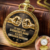 Personalisierte goldene Taschenuhr – Geschenk für Bruder – ein Band, das hält