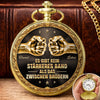 Personalisierte goldene Taschenuhr – Geschenk für Bruder – ein Band, das hält
