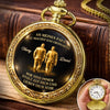 Personalisierte goldene Taschenuhr – Vatertagsgeschenk für Papa, Opa – Mit dir ist alles besser Papa
