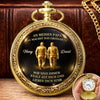 Personalisierte goldene Taschenuhr – Vatertagsgeschenk für Papa, Opa – Mit dir ist alles besser Papa