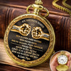 Personalisierte goldene Taschenuhr – Geschenk für Sohn – Du bist mein Stolz