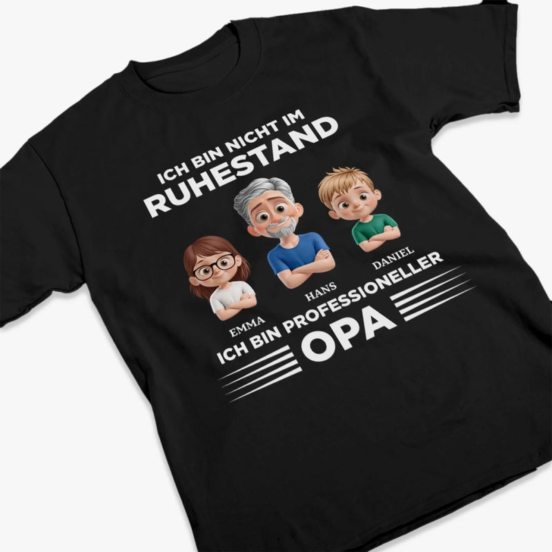 Personalisiertes Unisex-T-Shirt – Vatertagsgeschenk für Opa, Papa – Papa ist mein Job