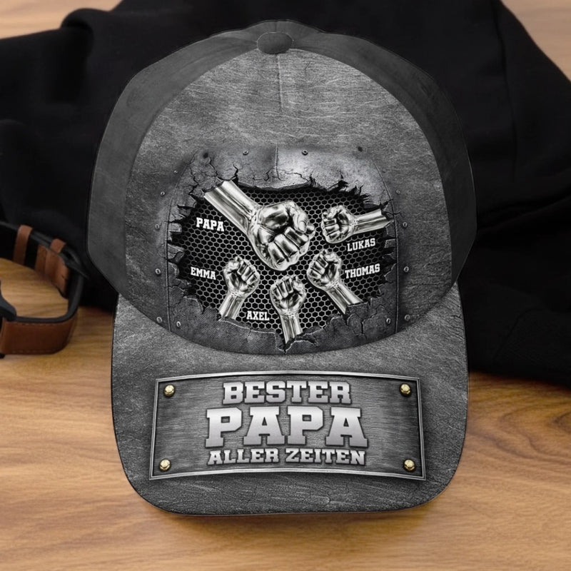 Personalisierte klassische Kappe mit Allover-print – Vatertagsgeschenk für Opa, Papa – Kein Papa wie du