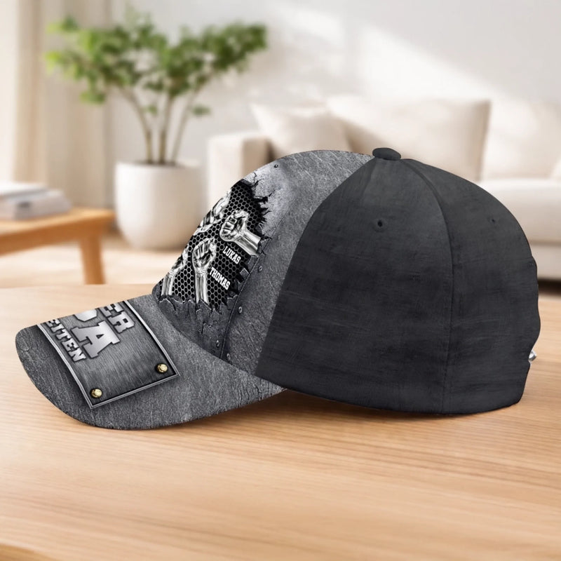 Personalisierte klassische Kappe mit Allover-print – Vatertagsgeschenk für Opa, Papa – Kein Papa wie du