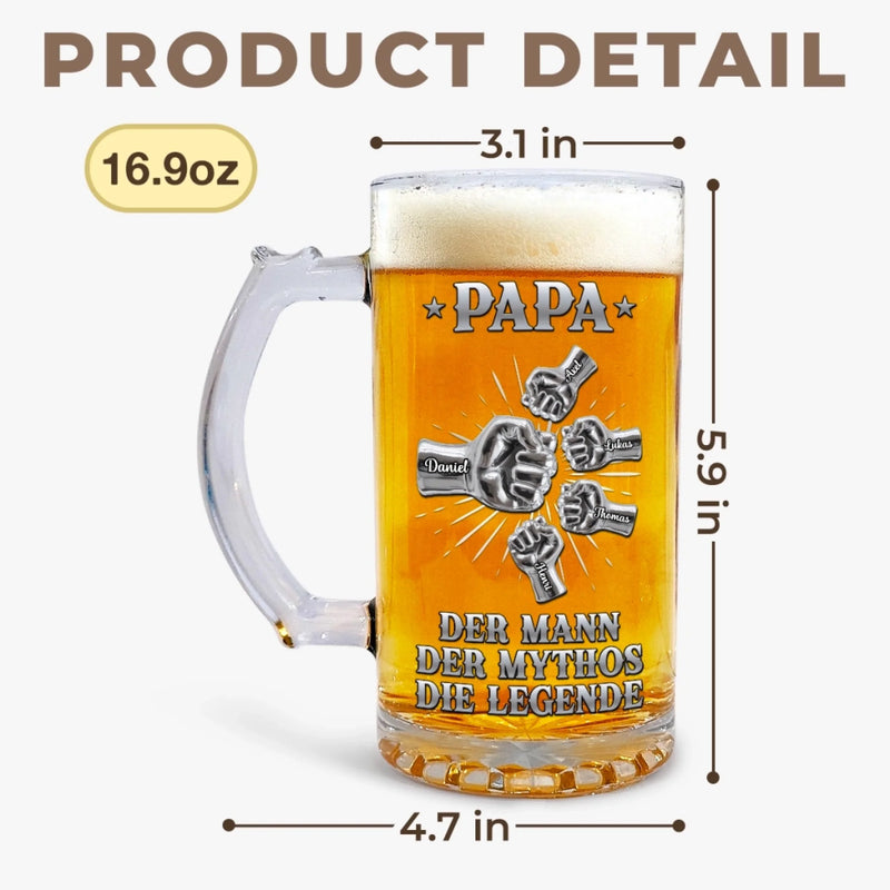 Personalisierter Bierkrug – Vatertagsgeschenk für Papa, Opa – Kein Mythos sondern Realität Papa