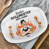 Personalisierte Grillplatte – Vatertagsgeschenk für Papa, Opa – Grillmeister am Werk