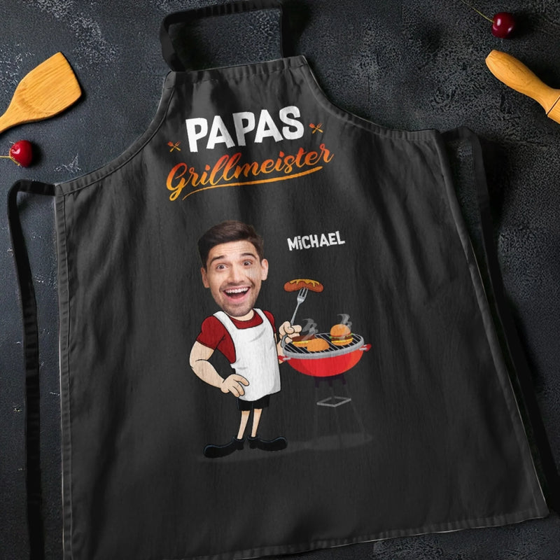 Personalisierte Schürze – Vatertagsgeschenk für Papa – Papas Grillmeister