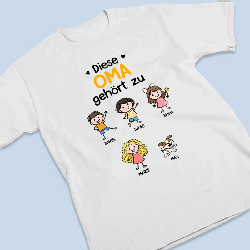 Personalisiertes Unisex-T-Shirt – Muttertagsgeschenk für Oma – Diese Oma ist vergeben