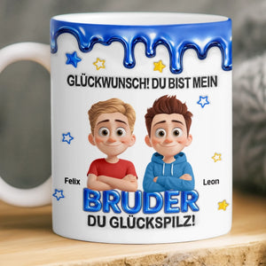 Personalisierte Tasse – Geschenk für Bruder – Du hast den besten Bruder