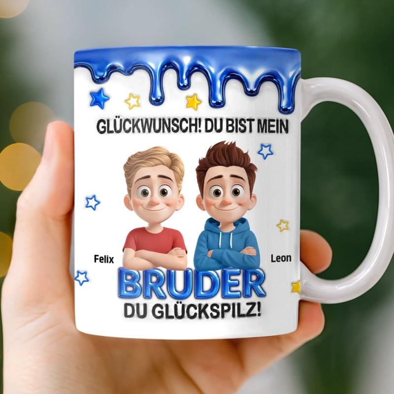 Personalisierte Tasse – Geschenk für Bruder – Du hast den besten Bruder