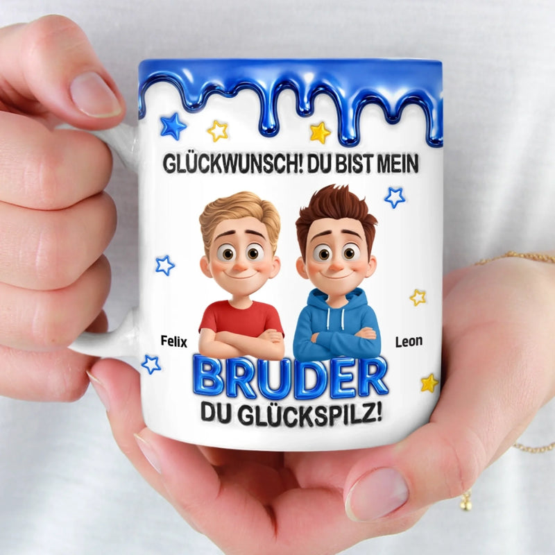 Personalisierte Tasse – Geschenk für Bruder – Du hast den besten Bruder