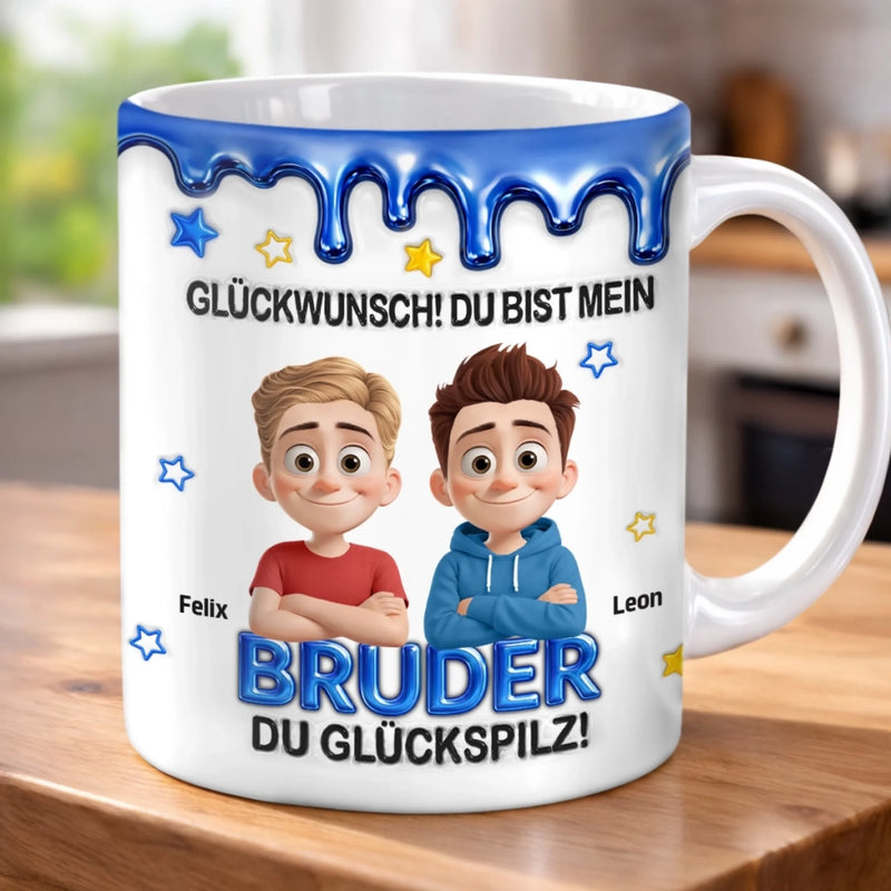 Personalisierte Tasse – Geschenk für Bruder – Du hast den besten Bruder