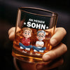 Personalisierter Whiskyglas – Geschenk für Sohn, Tochter – Vergiss nie meine Liebe zu dir