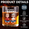 Personalisierter Whiskyglas – Geschenk für Sohn, Tochter – Vergiss nie meine Liebe zu dir