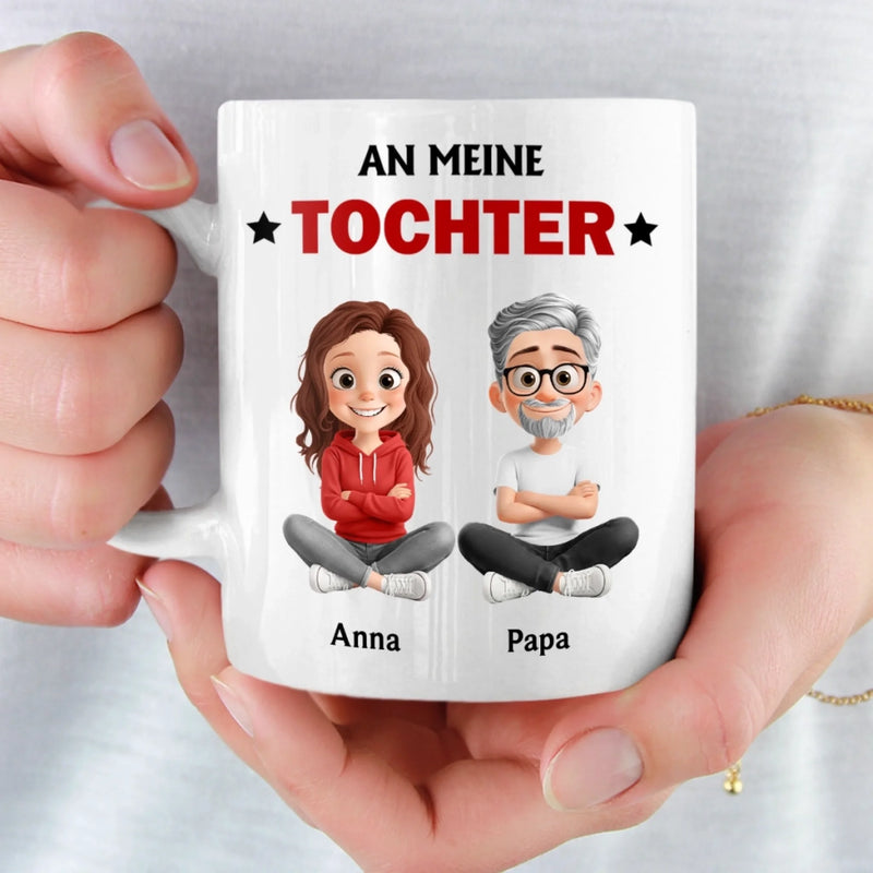 Personalisierte Tasse – Geschenk für Sohn, Tochter – Vergiss nie meine Liebe zu dir