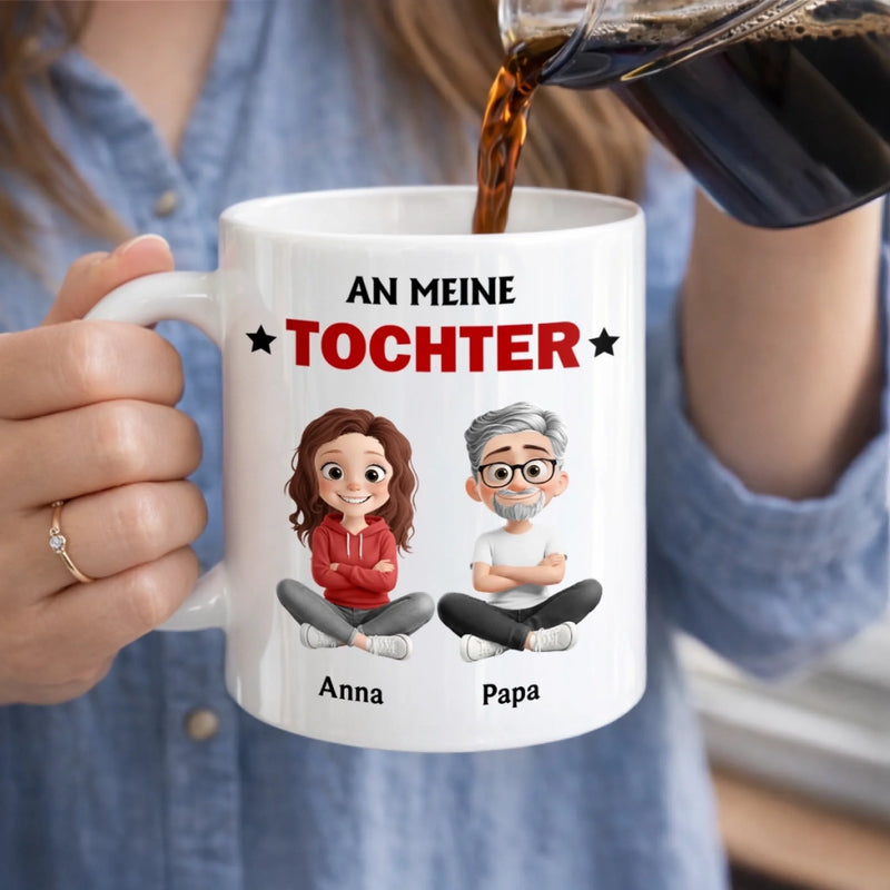 Personalisierte Tasse – Geschenk für Sohn, Tochter – Vergiss nie meine Liebe zu dir