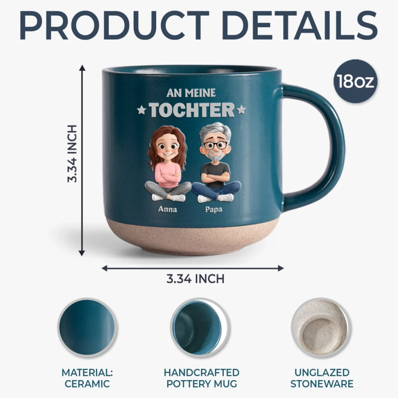 Personalisierte Keramiktasse – Geschenk für Sohn, Tochter – Vergiss nie meine Liebe zu dir