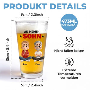 Personalisierte Bierglas – Geschenk für Sohn, Tochter – Vergiss nie meine Liebe zu dir
