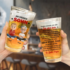 Personalisierte Bierglas – Geschenk für Sohn, Tochter – Vergiss nie meine Liebe zu dir