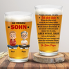 Personalisierte Bierglas – Geschenk für Sohn, Tochter – Vergiss nie meine Liebe zu dir