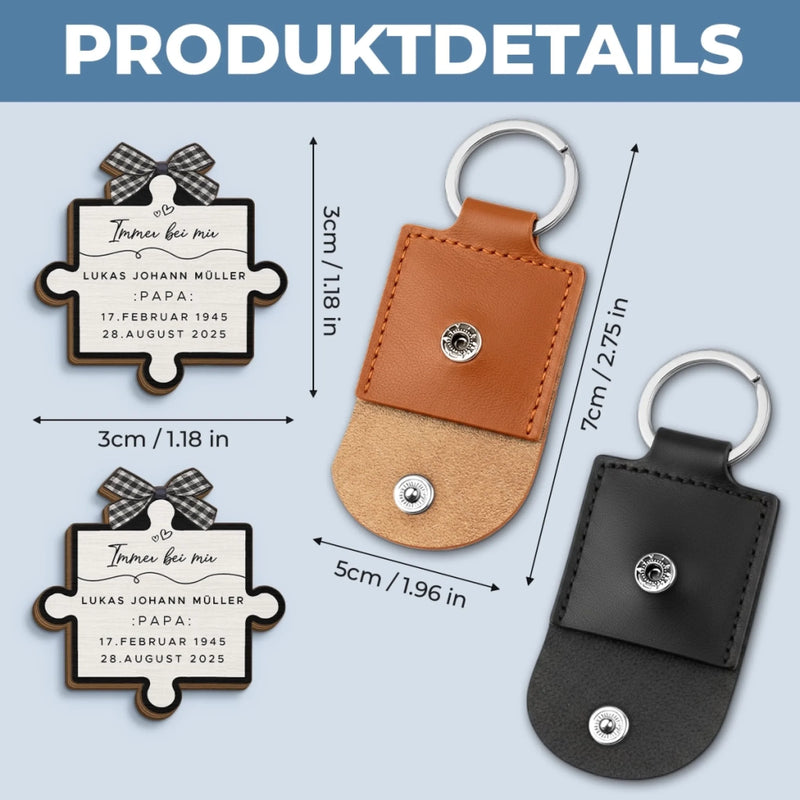 Personalisierter Taschenknuddler aus Holz – Geschenk für Mama und Papa – Immer Geliebt, Niemals Vergessen