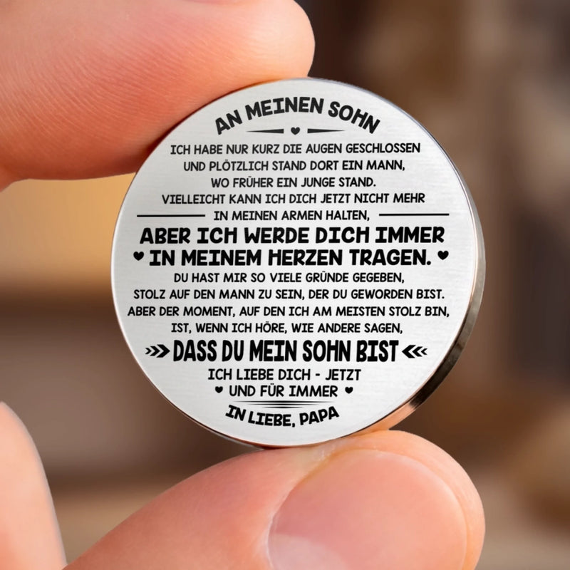 Personalisierter Taschenknuddler – Geschenk für Sohn – Du bist mein Zuhause