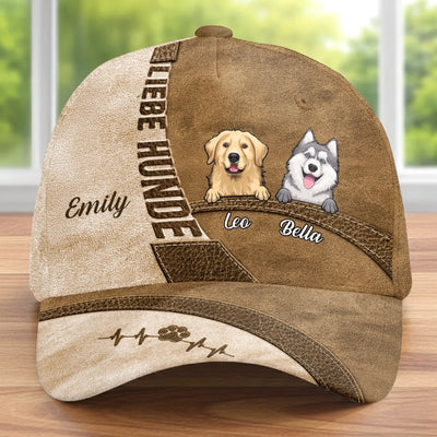 Personalisierte klassische Kappe mit Allover-print – Geschenk für Haustierbesitzer – Liebe Hunde