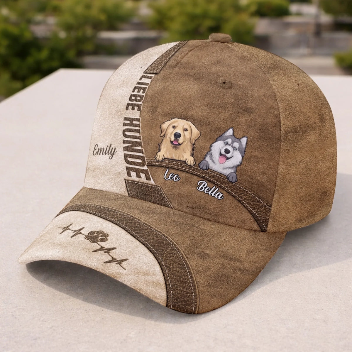 Personalisierte klassische Kappe mit Allover-print – Geschenk für Haustierbesitzer – Liebe Hunde