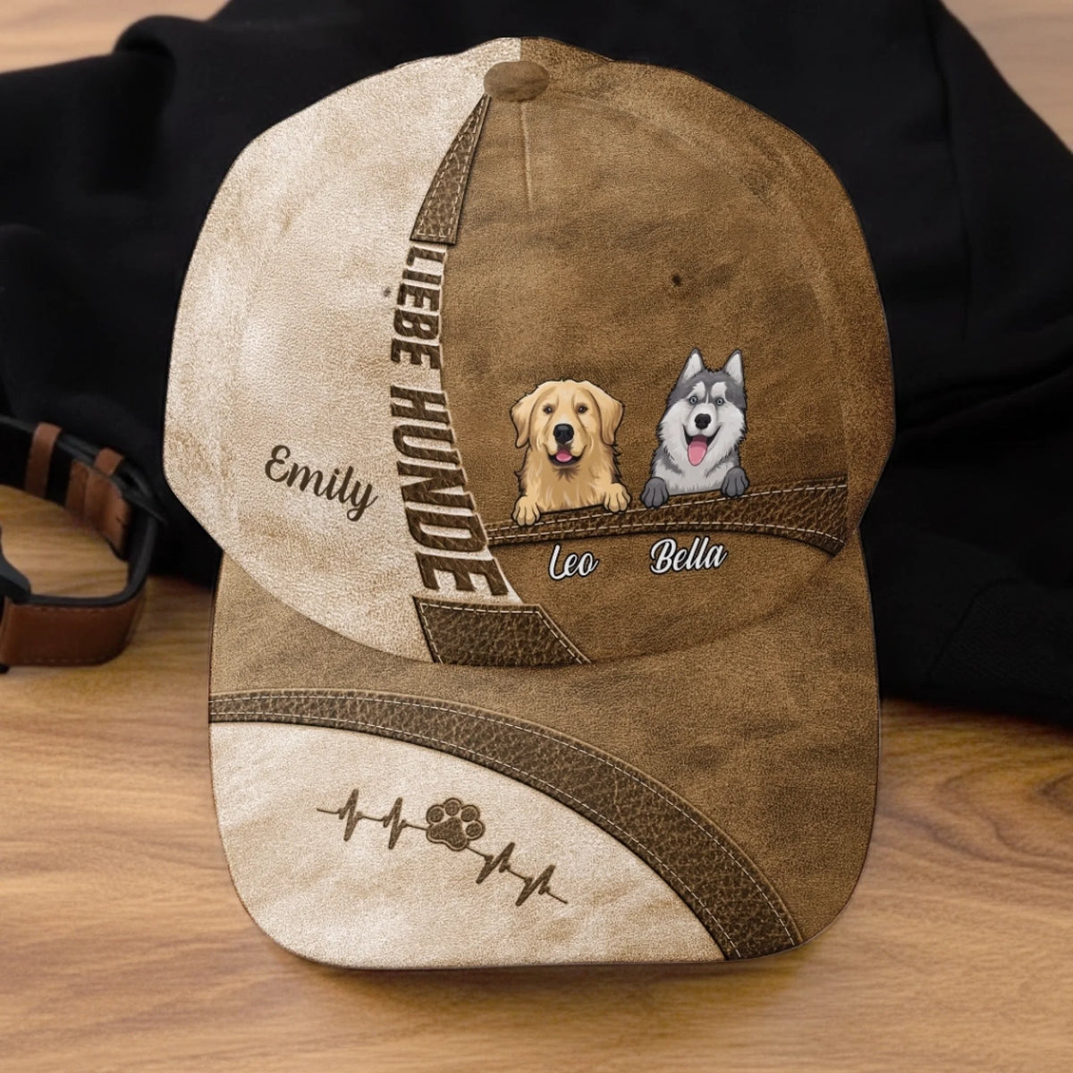 Personalisierte klassische Kappe mit Allover-print – Geschenk für Haustierbesitzer – Liebe Hunde
