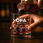 Personalisierter Whiskyglas – Geschenk für Papa, Opa – Dieser Opa gehört zu