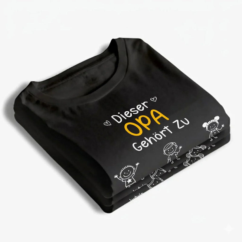 Personalisiertes Unisex-T-Shirt – Geschenk für Opa – Dieser Opa gehört zu