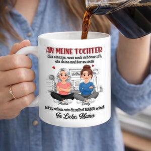Personalisierte Tasse mit 3D-Effekt – Geschenk für Tochter – Liebe wächst mit dir