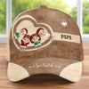 Personalisierte klassische Kappe mit Allover-print – Geschenk für Opa, Papa – Das Herz der Familie