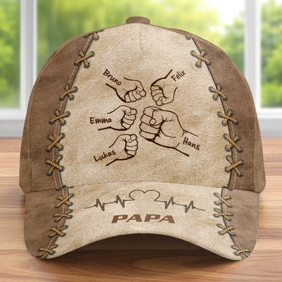 Personalisierte klassische Kappe mit Allover-print – Geschenk für Opa, Papa – Der Held seiner Kinder
