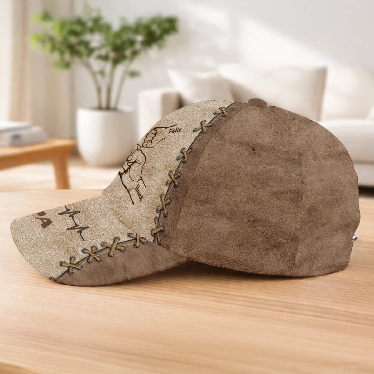 Personalisierte klassische Kappe mit Allover-print – Geschenk für Opa, Papa – Der Held seiner Kinder