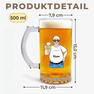 Personalisierter Bierkrug – Geschenk für Papa, Opa – Bester Dad Bod