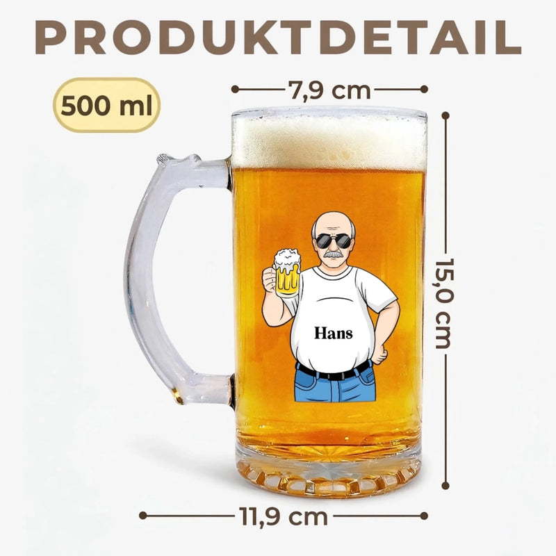 Personalisierter Bierkrug – Geschenk für Papa, Opa – Bester Dad Bod